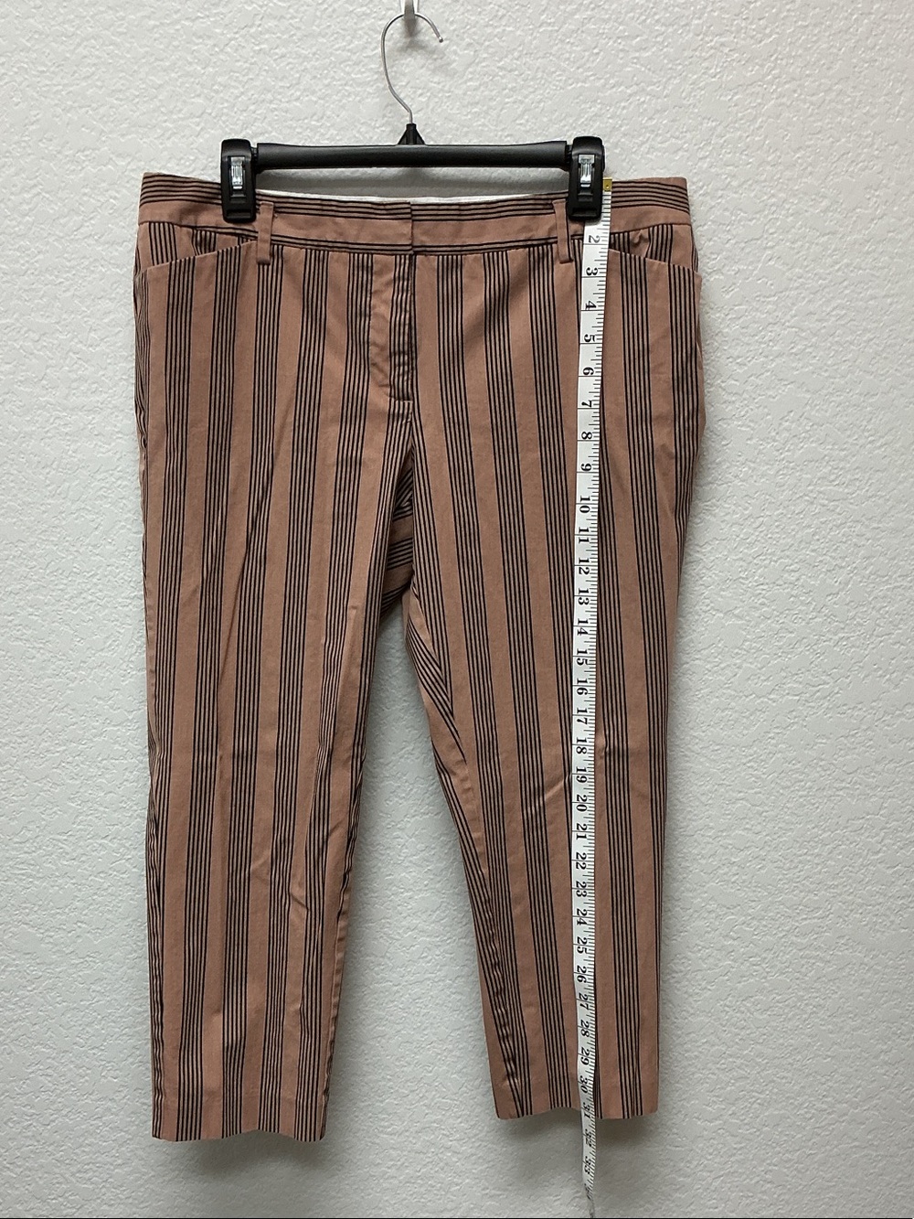 Men's Striped Chino Pants - Brown with Black Stripes